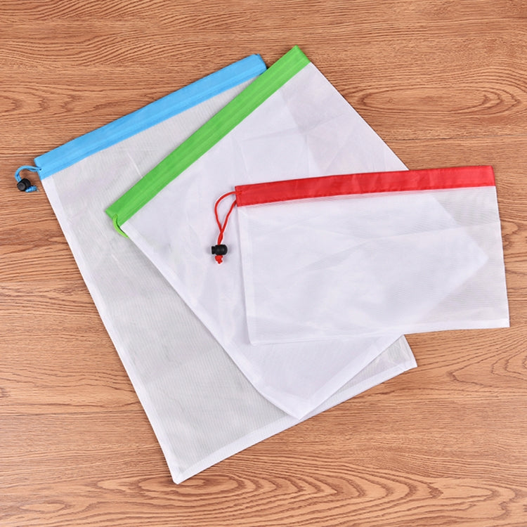 10 PCS Double-Stitched Strength Reusable Fruit Sandwich Pouch Mesh Storage Bags, Size: 30cm x 20cm, Random Color Delivery, Size: 30cm x 20cm