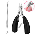 2 in 1 Nail Clipper for Paronychia Stainless Steel Olecranon Nail Nipper & Ingrown Nail Lifter, Nail Clipper + Ingrown Nail Lifter (Black), Nail Clipper + Ingrown Nail Lifter (Red)