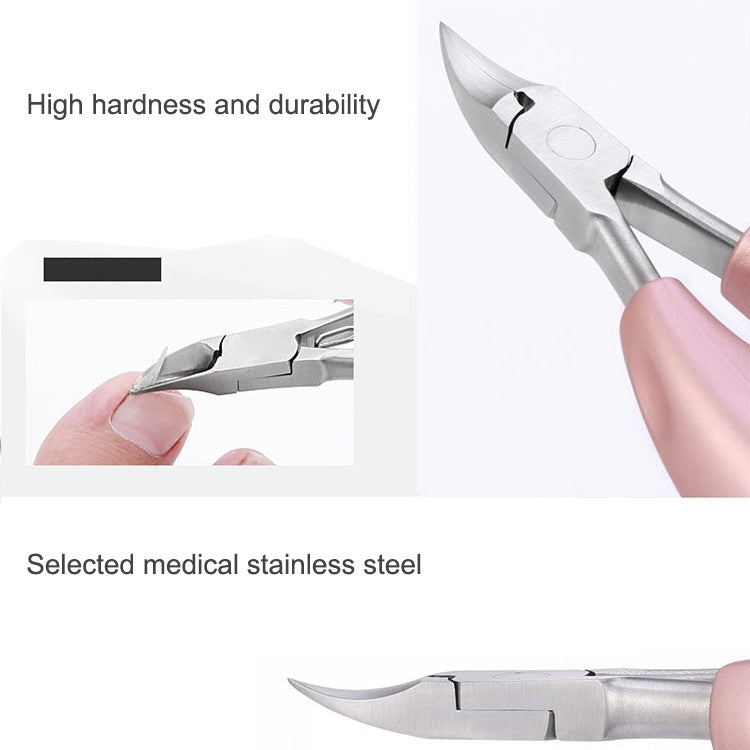 2 in 1 Nail Clipper for Paronychia Stainless Steel Olecranon Nail Nipper & Ingrown Nail Lifter, Nail Clipper + Ingrown Nail Lifter (Black), Nail Clipper + Ingrown Nail Lifter (Red)