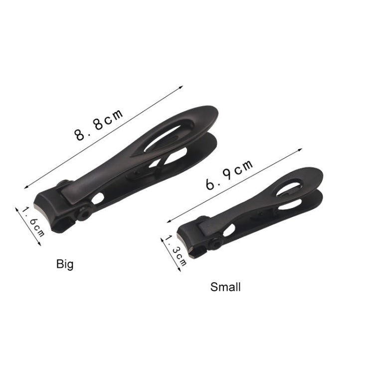 Nail Art Tool Nail Clipper Stainless Steel Nail Nipper, Size: S, 6.9 x 1.3cm, Size: 6.9 x 1.3cm (Black)
