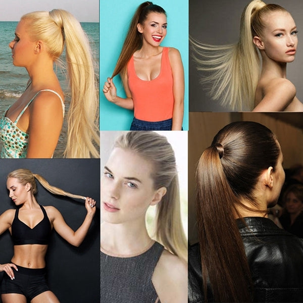 88# Invisible Seamless Bandage-style  Wig Long Straight Hair Wig Ponytail, 88#