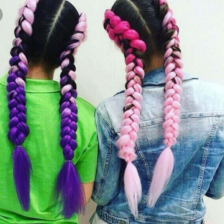 Fashion Color Gradient Individual Braid Wigs Chemical Fiber Big Braids, Length: 60cm(04 Black+Red), 04, 05, 07, 09, 10, 11, 12, 13, 14, 19, 20, 22, 23, 24, 32, 33, 39, 40, 41, 48, 52, 53, 55, 57, 58, 60