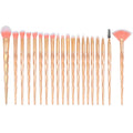 20 in 1 Diamond Handle Eye Brush Multi-functional Makeup Brush, Pink+Blue Handle and Purple Brush, HCB9120A, HCB9120B, HCB9120C, HCB9120D, HCB9120E, HCB9120F, HCB9120G