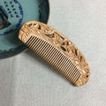 Fragrant Sultry Orchid Mahogany Comb Double-sided Carved Wooden Comb + Gift Box, Gift Box Colors Are Random, 2