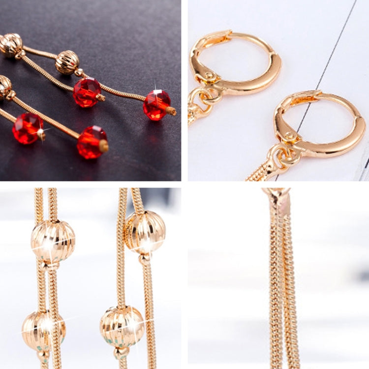 Personality Sweet Fairy Qualities Fashion Long Tassel Crystal Earrings