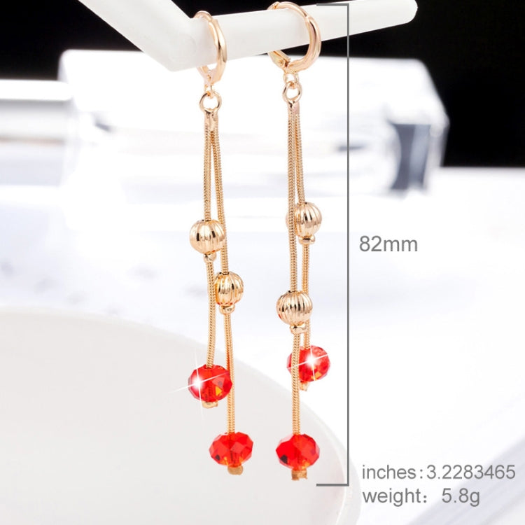 Personality Sweet Fairy Qualities Fashion Long Tassel Crystal Earrings