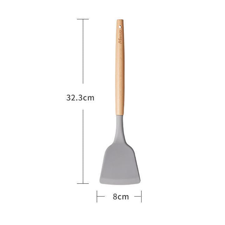 Kitchen Silicone Frying Scoop Fry Shovel Spatula Cooking Utensil, Fry Shovel
