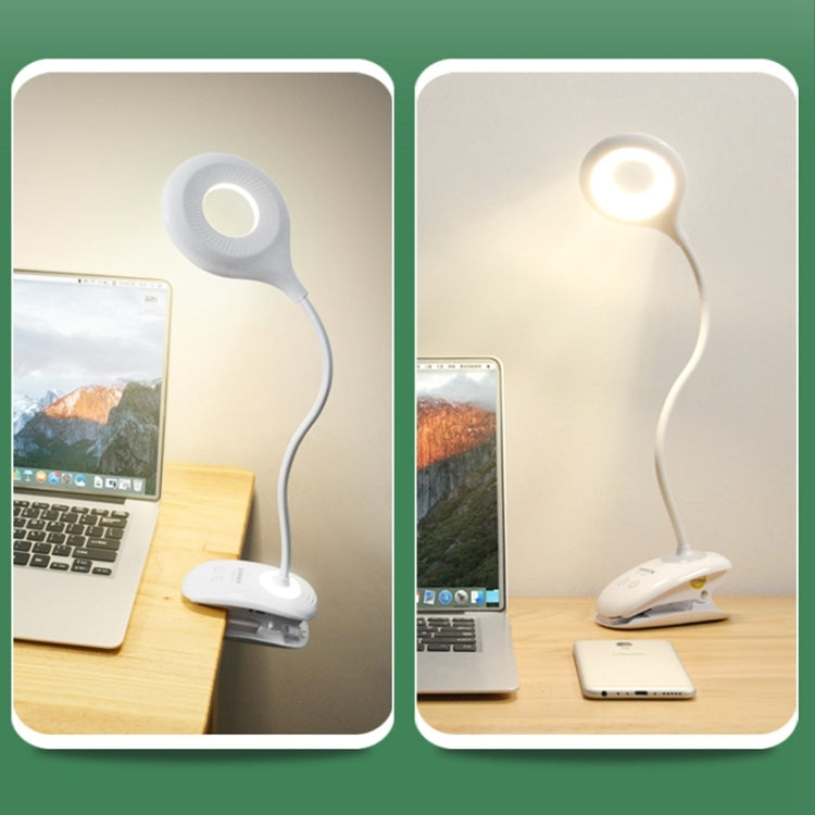 28 LEDs Flexible Goose Neck Hollow Ring Design Eye Protection Light with Clip & Small Night Light Function, TGX-770