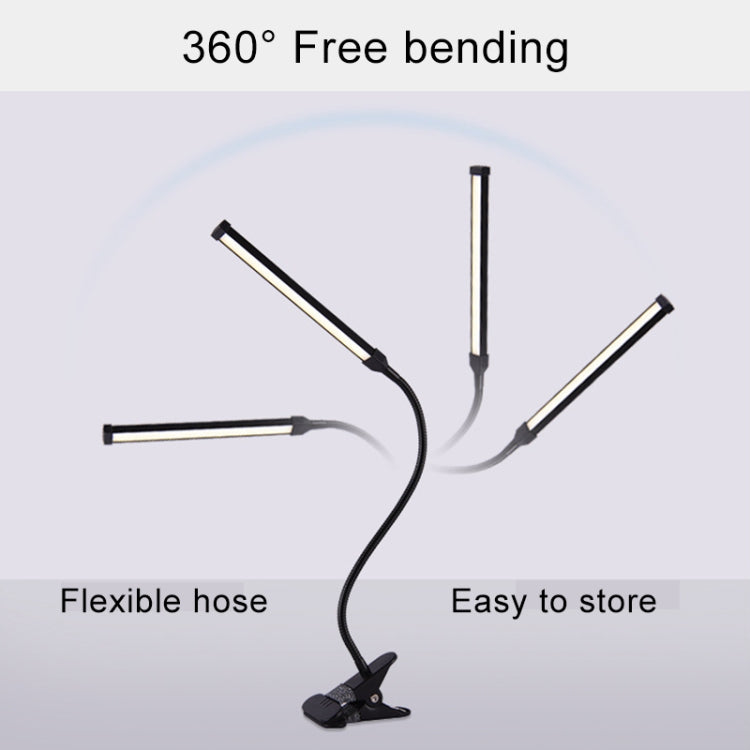 LED Desk Lamp 8W Folding Adjustable USB Charging Eye Protection Table Lamp, USB Charge Version, USB Charge Version(White), USB Charge Version(Black)