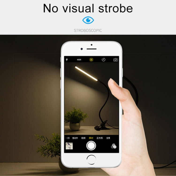 LED Desk Lamp 8W Folding Adjustable USB Charging Eye Protection Table Lamp, USB Charge Version, USB Charge Version(White), USB Charge Version(Black)