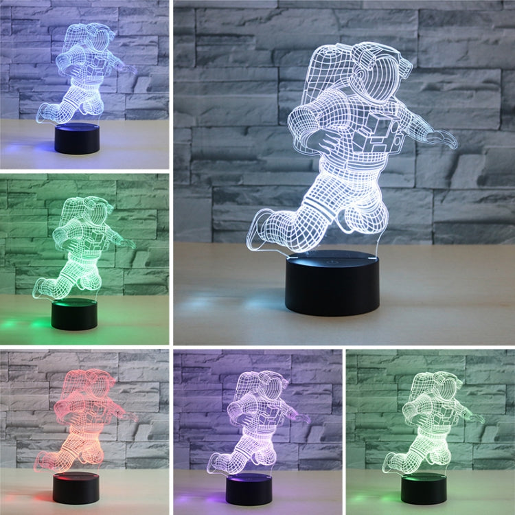 Astronaut Shape 3D Colorful LED Vision Light Table Lamp, USB & Battery Version, USB & Battery Version