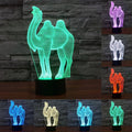 7 Color Discoloration Creative Visual Stereo Lamp Desk Lamp Night Light, Camel Style