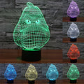 7 Color Discoloration Creative Visual Stereo Lamp Desk Lamp Night Light, White Gourd Style