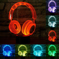 7 Colour Discoloration Creative Visual Stereo Lamp Desk Lamp Night Light, Headset Shape