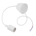 E27 Lamp Holder Hanging Wire Chandelier Lamp Holder Bulb Base Power Cable with Lampshade, Cable Length: 1m, with Lampshade