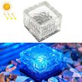Solar Powered Square Tempered Glass Outdoor LED Buried Light Garden Decoration Lamp IP55 Waterproof，Size: 7 x 7 x 5cm, 7 x 7 x 5cm