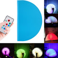 Creative Portable USB Charging Semicircle Night Light with Remote Control, Semicircle (Blue), Semicircle (Brown)