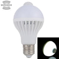 E27 7W 16 LEDs SMD 5730 450LM Infrared Motion Sensor LED Light Bulb, Sensor Distance: 4-6m, AC 220V, E27 7W White Light