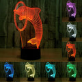 7 Colour Discoloration Creative Visual Stereo Lamp Desk Lamp Night Light, Dolphin Style