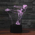 Ice Skating Black Base Creative 3D LED Decorative Night Light, Powered by USB and Battery, Powered by USB and Battery