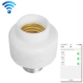 200W Max E27 APP Remote Control WiFi Smart Light Bulb Adapter Lamp Base Works with Alexa Echo & Google Home, AC 100-250V, APP Control