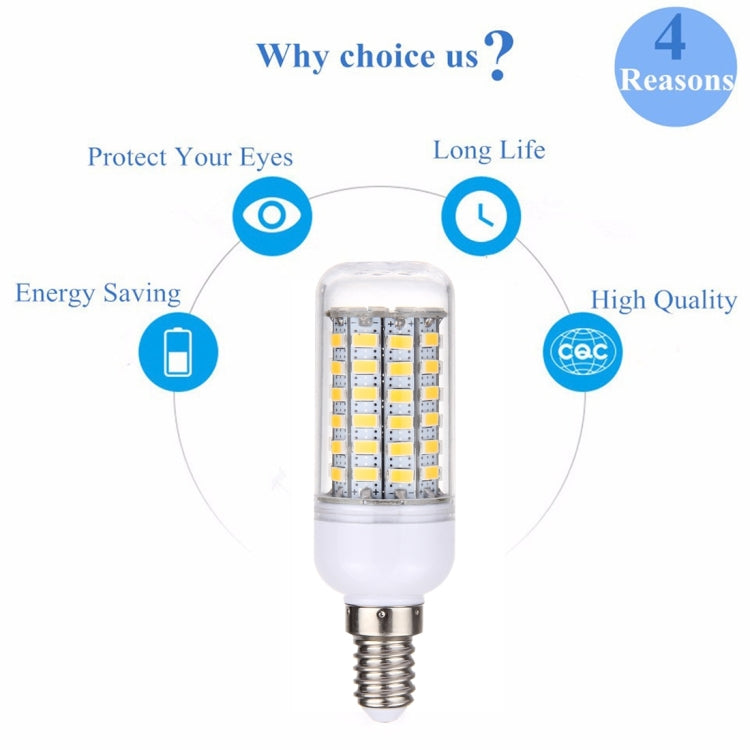 E14 5.5W 69 LEDs SMD 5730 LED Corn Light Bulb, AC 110-130V, AC 110-130V
