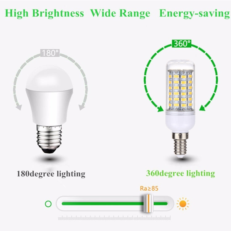 E14 5.5W 69 LEDs SMD 5730 LED Corn Light Bulb, AC 110-130V, AC 110-130V