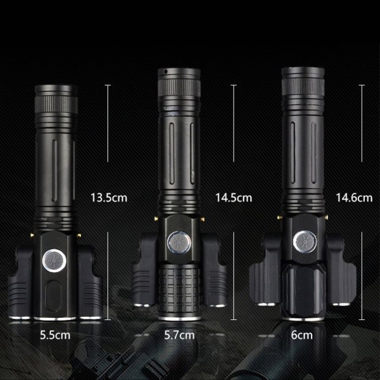 KS-738 USB Charging Waterproof T6+XPE Zoomable LED Flashlight with 4-Modes, KS-738