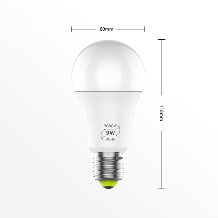 9W 110V E27 RGBCW WIFI LED Smart Bulb Wireless Smart Home Automation Light, 110V