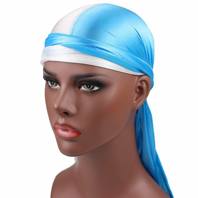 Double-coloured Silk Satin Long-tailed Pirate Hat Turban Cap Chemotherapy Cap