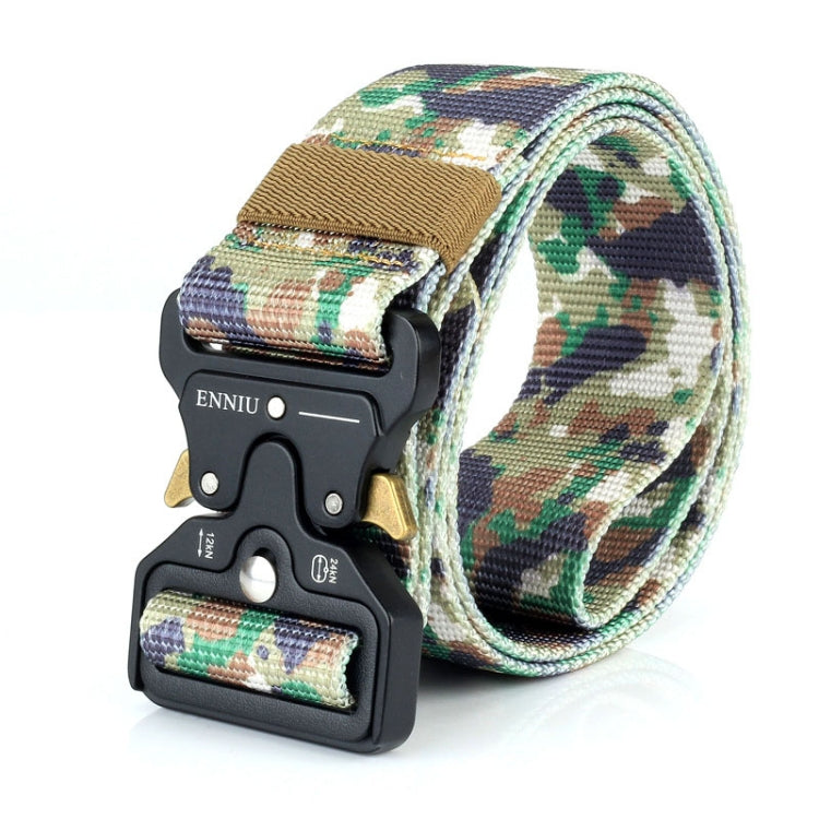 ENNIU 4.3cm Wide Outdoor Casual Nylon Belt Adjustable Multifunction Training Belts for Men, CP camouflage, Army Green, Black, Brown, Urban camouflage, Desert camouflage, Jungle camouflage