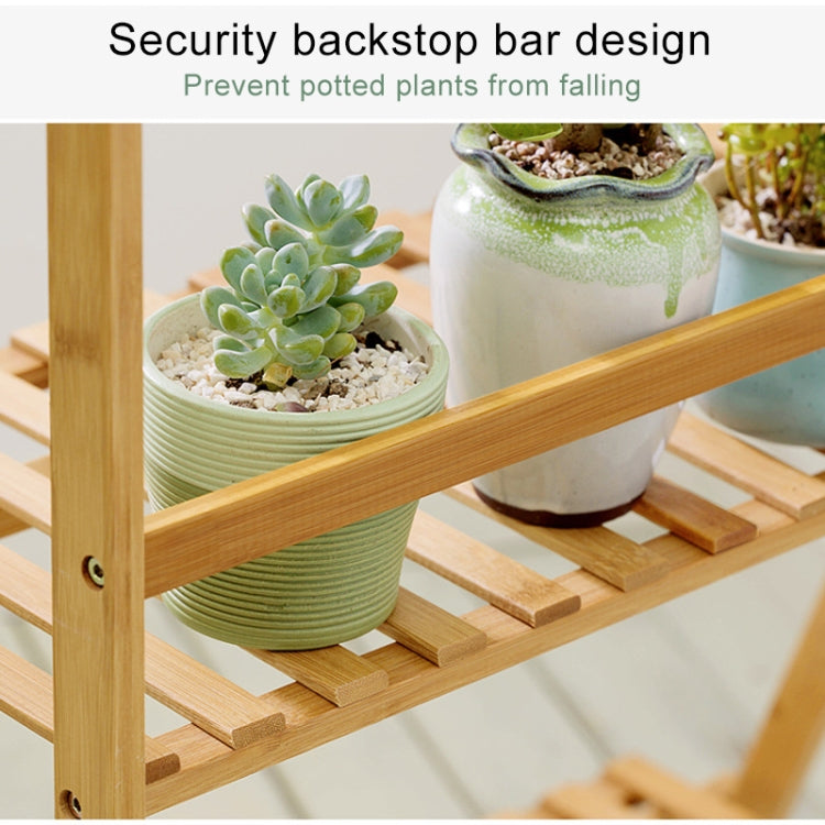Bamboo 3-Tier Hanging Plant Stand Planter Shelves Flower Pot Storage Rack Folding Display Shelving Plants Shelf, Width: 70cm, 3-Tier Width: 70cm(White), 3-Tier Width: 70cm(Apricot), 3-Tier Width: 70cm(Green)