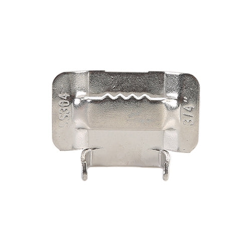 100 PCS 9.53mm 304 Stainless Steel Tie Lock Type Cable Wrapped Bundle Buckle, 9.53mm