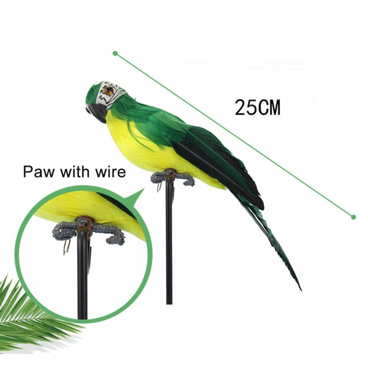 25cm Simulation Parrot Simulation Macaw Horticultural Decoration, 25cm (Yellow), 25cm (Green), 25cm (Blue), 25cm (Red), 25cm (Rose Red), 25cm (White)
