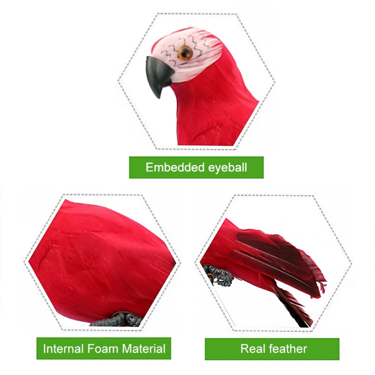 25cm Simulation Parrot Simulation Macaw Horticultural Decoration, 25cm (Yellow), 25cm (Green), 25cm (Blue), 25cm (Red), 25cm (Rose Red), 25cm (White)
