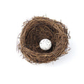8cm Simulation Bird Nest + 1 PCS Bird Egg Holiday Decoration, 8cm
