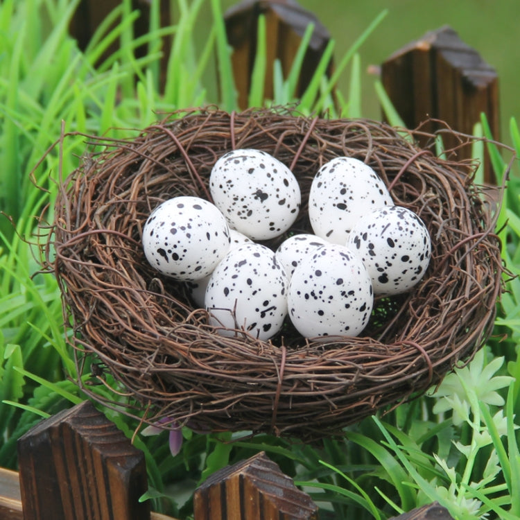 8cm Simulation Bird Nest + 1 PCS Bird Egg Holiday Decoration, 8cm