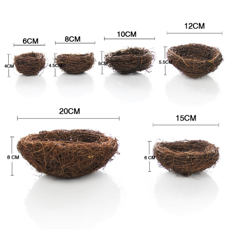 15cm Simulation Bird Nest + 5 PCS Bird Egg Holiday Decoration, 15cm