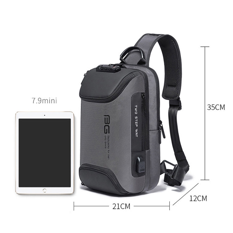 BANGE Men Security USB Chest Bag Portable Outdoor Shoulder Bag, Shoulder Bag, Outdoor Shoulder Bag