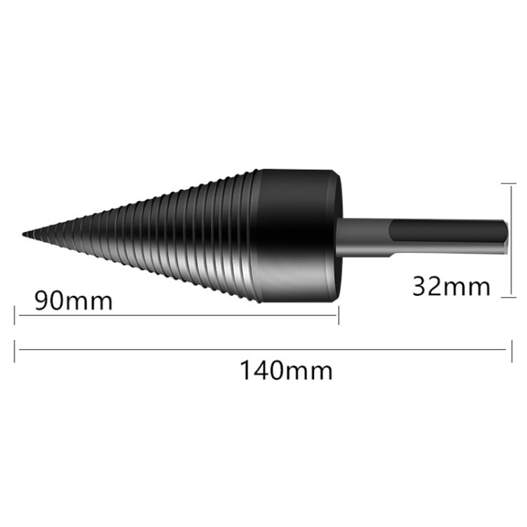 Household Domestic Woodcutter Drill Electric Wooden Split Cone Drill 32mm Hexagon Shank, 32mm Hexagon  Shank