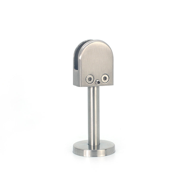 201 Stainless Steel Glass Fish Mouth Support Rod Fixing Clip with 14x80mm Rod, Specification: L, L, with 14x80mm Rod