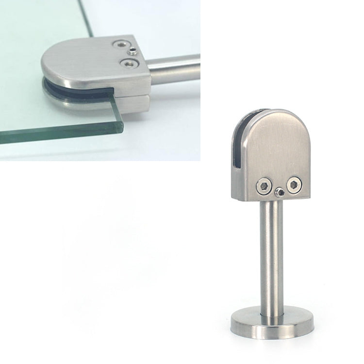 201 Stainless Steel Glass Fish Mouth Support Rod Fixing Clip with 14x60mm Rod, Specification: S, S, with 14x60mm Rod