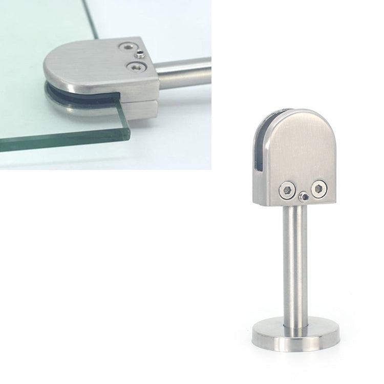 304 Stainless Steel Glass Fish Mouth Support Rod Fixing Clip with 14x40mm Rod, Specification: S, S, with 14x40mm Rod
