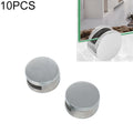 10 PCS Circular Glass Mirror Holder Buckle Fixing Accessories with Screw & Rubber Plug, Circular, with Screw & Rubber Plug