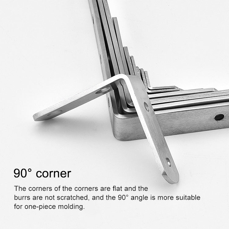 2pcs Stainless Steel 90 Degree Angle Bracket,Corner Brace Joint Bracket Fastener Furniture Cabinet Screens Wall (100mm), 100mm (2pcs)