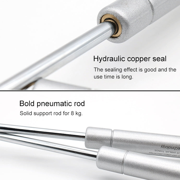 Rubber Head Cabinet Gas Holder Hydraulic Rod Buffer Telescopic Strut, 10 inch 80N (8kg), Rubber Head, 10 inch 80N (8kg)