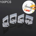 100 PCS 2.5mm Tile Leveling System Clips Kit Wall Floor Tile Spacer Tiling Tool for Paving Locator Tool OG6480, 2.5mm