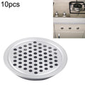 10pcs Flat Surface 25mm Cabinet Round Air Vent Stainless Steel Louvered Grille Cover Vents with Little Holes, 25mm Flat