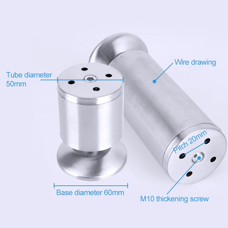 Stainless Steel Wire Drawing Thickened Column Sofa Furniture Cabinet Foot, Height: 150mm, 150mm