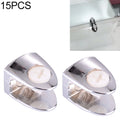 15 PCS Zinc Alloy Bright Fixed Bracket Connection Nail Glass Fixing Clamp, Nail